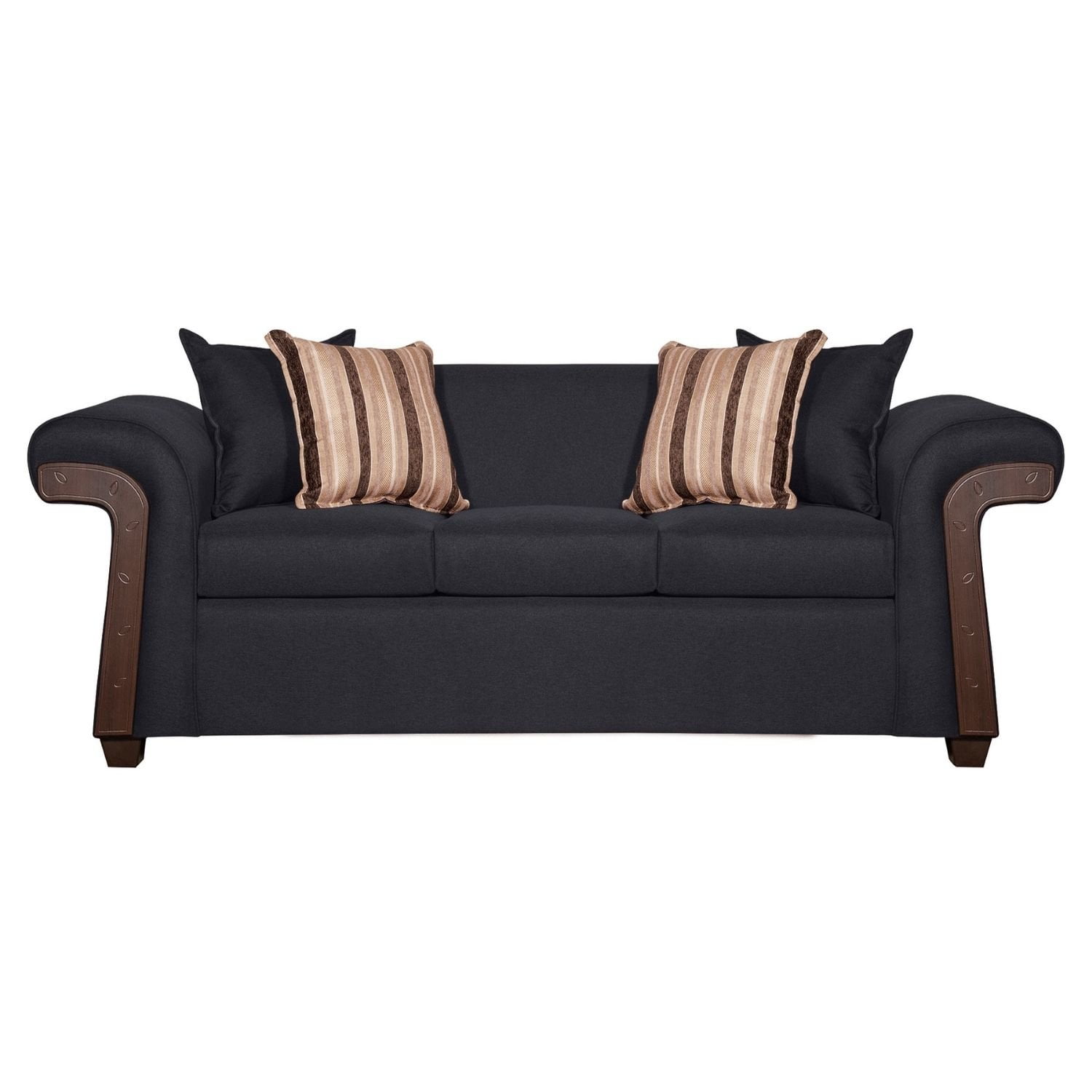 Ruzam Mobel - Sofá 3 Cuerpos Napoles Negro