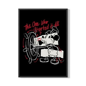 Creango - Cuadro Poster Enmarcado Mickey Mouse Disñeo 2 Decorativo