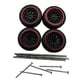 thumbnail image 1 of 4 Piezas Ruedas Y Neumáticos De Coche RC Accesorios De Coche De Aleación RC Para Escala 1/64 DIY Estilo Rojo C, 1 of 5