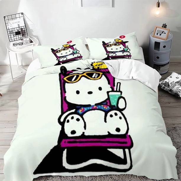 Pochacco Bedding Sets Comforter Cover Bed Cover Duvet Cover Pillow Case 2-3 Pieces Sets Kids Bedroom Decoration