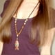 thumbnail image 3 of Women's Vintage Nepal Ethnic Fish Pendant Necklace - Long Handmade Beaded Design, 3 of 4