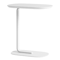 Moboi - Mesa De Centro Lateral Auxiliar Minimalista Blanca