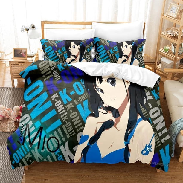 K-ON! Bedding Set Single Twin Full Size Bed Set Adult Kid Bedroom Duvet cover Sets Kawaii Anime bed sheet set Bed Sheets