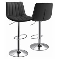 Artihogar - Pack Sillas Bar Palermo Ecocuero Color Negro