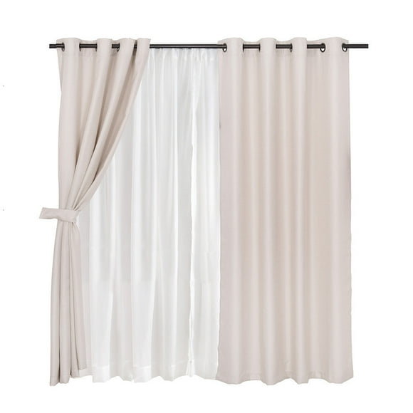 Set Cortina jqd Rustica 8pzas Argolla 140x220 Beig