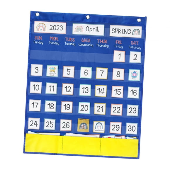 Calendario Pocket Chart Kindergarten Homeschool Back Classroom Calendar