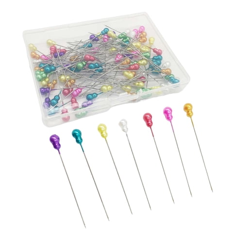 Bothyi - 100 Alfileres Rectos De Cabeza De Perla De Colores Con Alfileres De Costura De Caja Para Modista