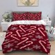 thumbnail image 1 of Christmas Candy Cane Pattern Bedding Set Soft Polyester Digital Print, 1 of 1