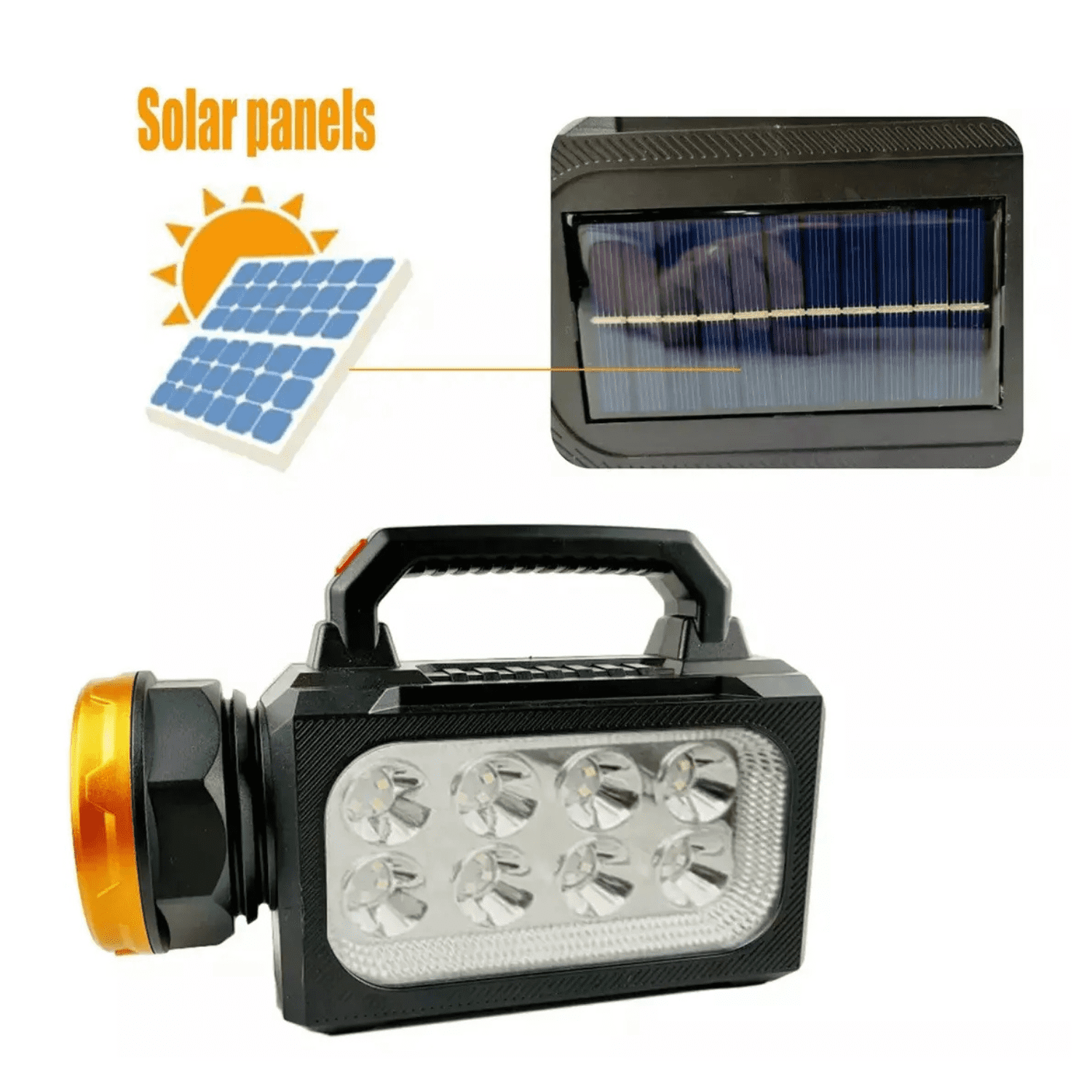 Genérico - Lampara Solar Linterna Recargable Emergencia Camping Potente