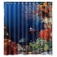 thumbnail image 1 of Cortina de ducha con diseño de peces submarinos, juego de cortina de baño con ganchos, tamaño 66 x 72 pulgadas, 1 of 3