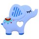 thumbnail image 2 of Mordedor En Forma De Elefante, Juguete Para Masticar, Colorido, Para Bebés De 0 A 6 Meses, Azul, 2 of 5