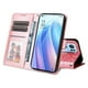 thumbnail image 4 of Funda tipo cartera FOXDOCK para OPPO Reno 7 Pro 5G , diseño girasol en relieve, cuero PU, cierre magnético, soporte y tarjetero, 4 of 5