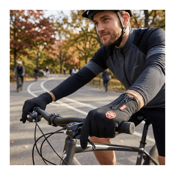 Guantes Térmicos e Impermeables para Ciclismo y Running con Pantalla Táctil y Palma Antideslizante