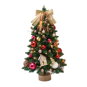 Bothyi - Mini Árbol De Navidad De Escritorio 2023, Adorno Navideño Para Estante, Oficina, Dormitorio, Rojo