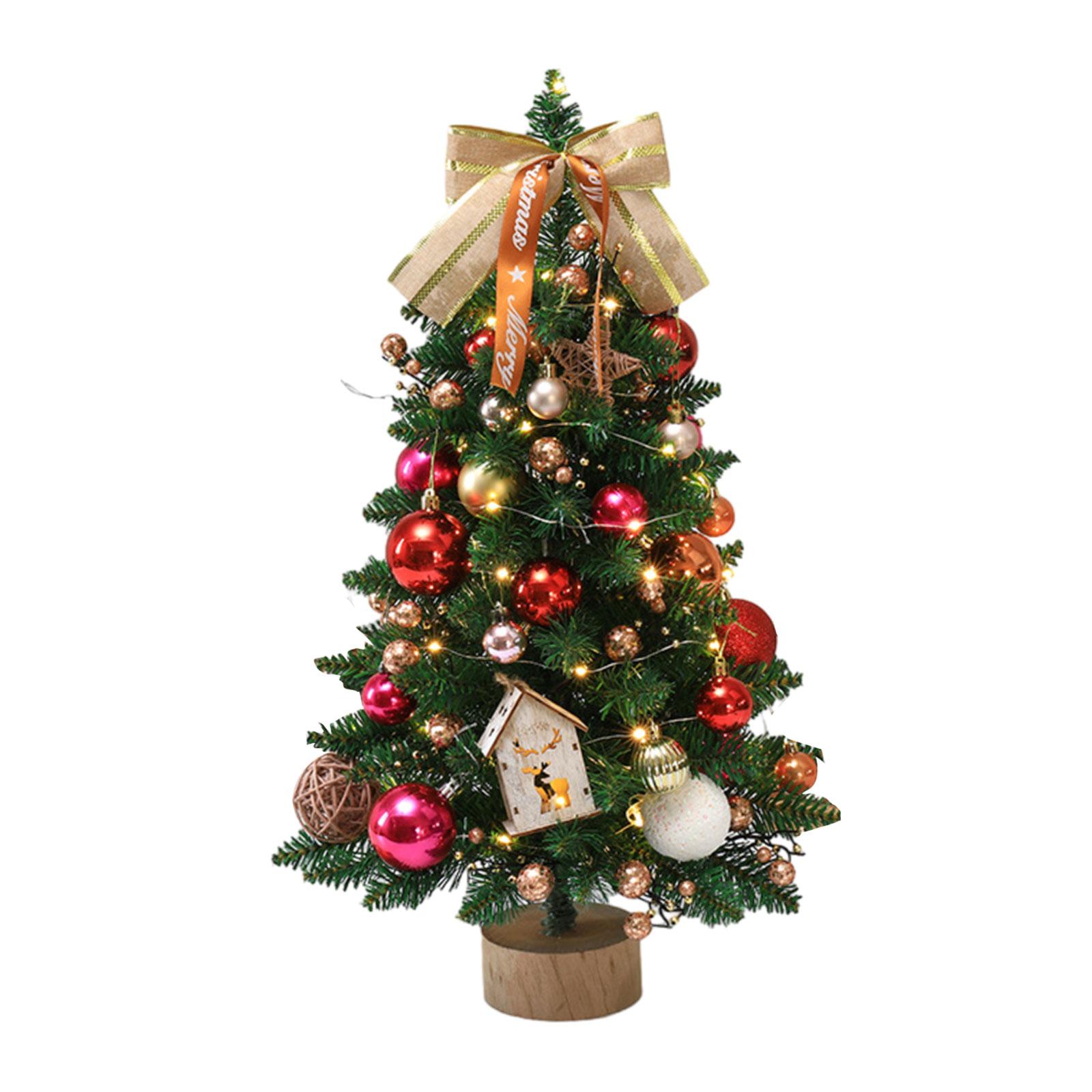 Bothyi - Mini Árbol De Navidad De Escritorio 2023, Adorno Navideño Para Estante, Oficina, Dormitorio, Rojo