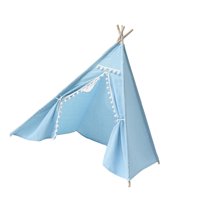 Bothyi - Tipi Para Niños, Cabaña Con Bolsa De Transporte, Casa De Juegos Para Cumpleaños, Barbacoas, Patio Trasero, Azul