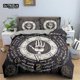 thumbnail image 1 of x2111 Bed SheetsExotic Galaxy Sun And Moon Duvet Cover Hamsa Hand Quilt Cover Microfiber Divination Bedding Set For Kids Adults Bedroom Decor 3-Piece Bedding Set (1 Duvet Cover + 2 Pillow Shams) nj211, 1 of 5