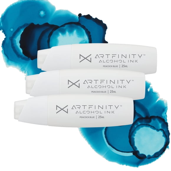 Tinta de alcohol Artfinity, paquete de 3, azul pavo real B1-6 para artistas