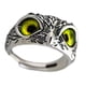 thumbnail image 3 of Demon Eye Owl Anillos Retro Elegante Anillo Llamativo Para Pareja Amantes Hombres Mujeres Amarillo, 3 of 5