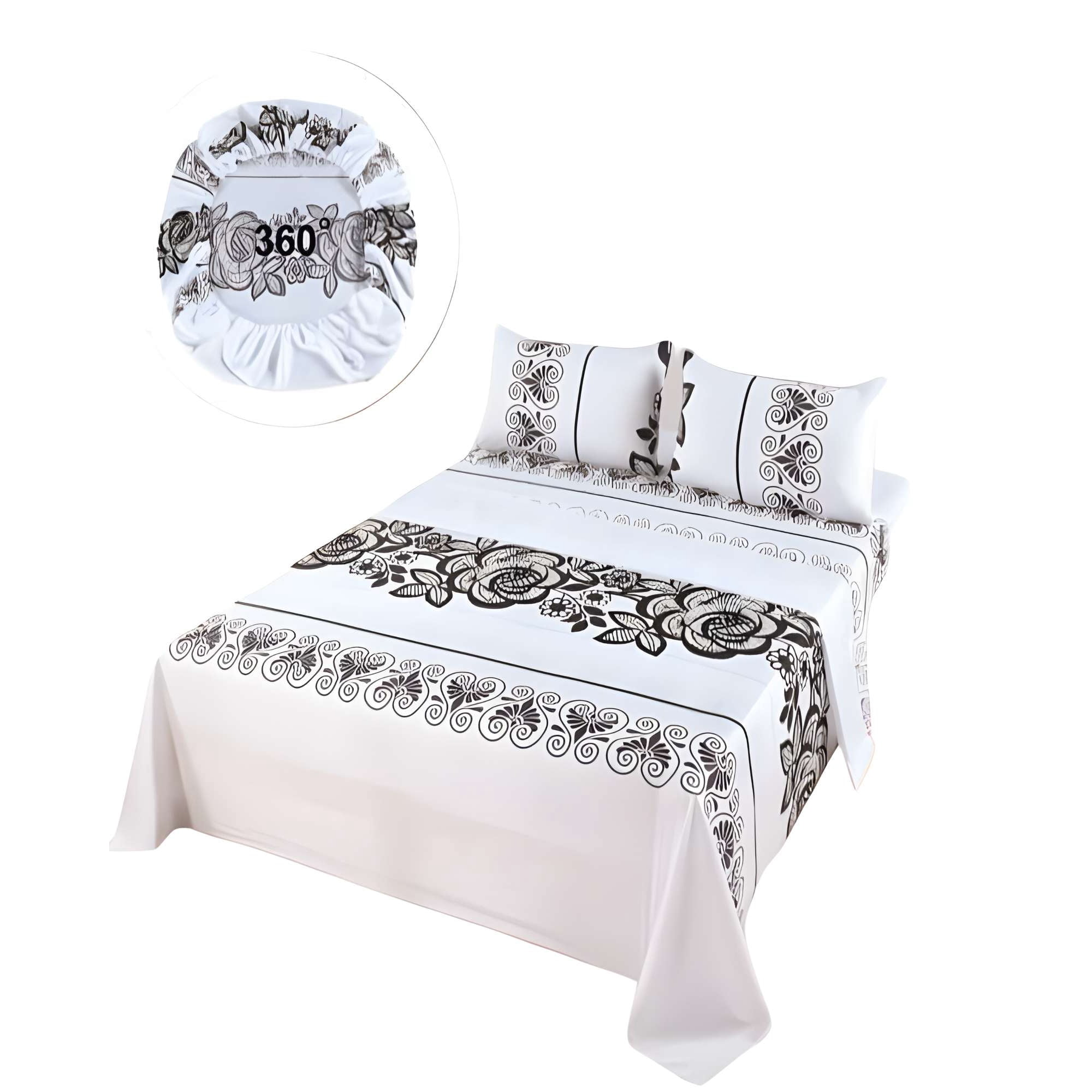 Genérico - Juego De Sabanas De Verano Super King Blanco