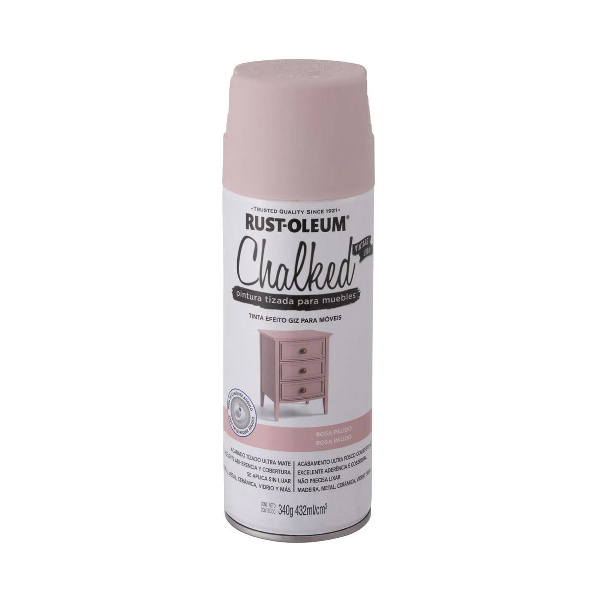 Rust-oleum - Pintura En Spray Chalked Tizada Rosa Pálido Ultra Mate 340 G