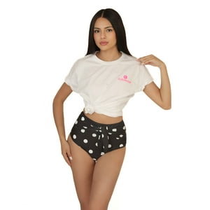 Calzon Bottom De Baño Talle Alto Control Lunares Gloriahoon