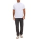 thumbnail image 2 of INSPIRE CHIC Camiseta de Hombre Cuello Mock Manga Corta Sólida Ligera de Algodón Casual Talla 3XL Blanca, 2 of 6