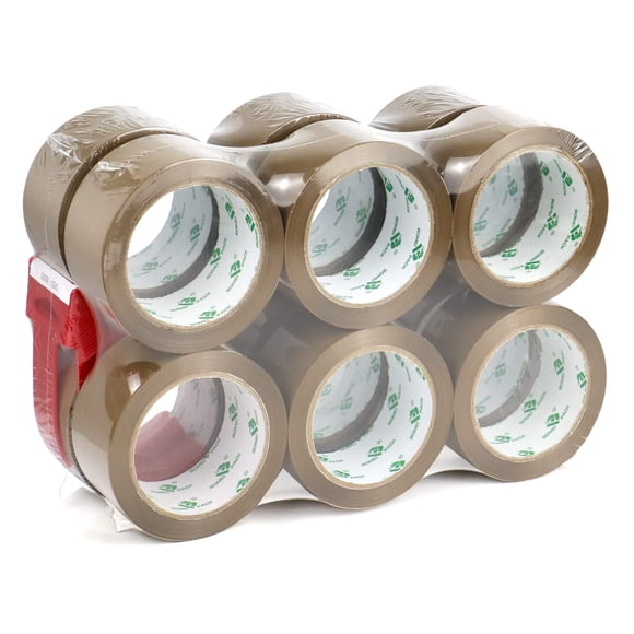 Recambios De Cinta De Embalaje Color Marrón Resistente 12 Rollos