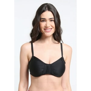 Samia - Bikini Sostén Arruchado Copa C Negro 46