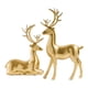 thumbnail image 3 of Pareja nórdica Deer Estatua Sentado de pie Resina Animal Escultura Reno Estatuilla Artesanía Arte para Mantle Holiday TV Gabinete Decoración del hogar, 3 of 5