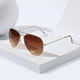 thumbnail image 3 of POLASUP GAFAS LENTES DE SOL Un par de gafas de moda doradas anchas progresivas, 3 of 6