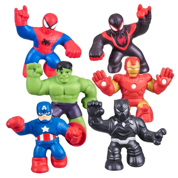 Figuras de acción Heroes of Goo Jit Zu Marvel Mega Mini, paquete de 6