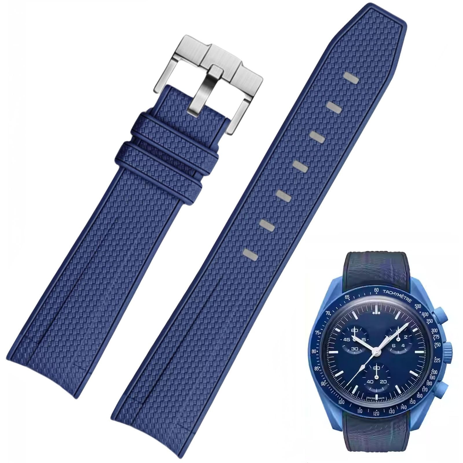 Pulseras De Reloj Nizonlaie Para Moonswatch, Caucho De Silicona, 20 Mm