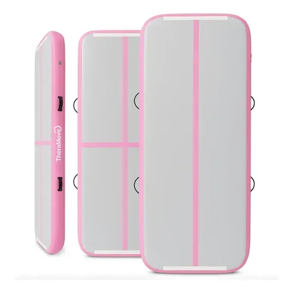 Colchoneta Inflable Airtrack 3m Gimnasia Deporte Theramove Rosa