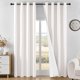 thumbnail image 1 of Cortinas opacas Joydeco de lino para dormitorio, 244 cm, con ojal, 1 of 8