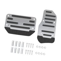 Ioensy - 2X Almohadillas De Pedal De Coche Repuestos Accesorios Para Automóviles Kit De Pedal De Embrague De Freno Genérico Plateado