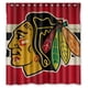 thumbnail image 1 of Cortina de ducha de los Chicago Blackhawks, juego de cortina de baño con ganchos, tamaño 66 x 72 pulgadas, 1 of 3