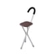 thumbnail image 5 of Bastón plegable con asiento de 260 kg de capacidad, antideslizante, 3 patas, silla con muletas portátil y plegable. marrón cuadrado, 5 of 5