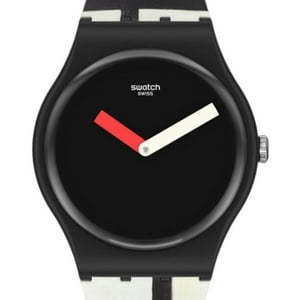 Reloj Swatch Unisex Pompidou By Piet Mondrian Suoz344 Negro 41Mm