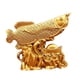 thumbnail image 2 of Figura de arowana de prosperidad según el Feng Shui, adorno escultórico de aleación, dragón dorado para decoración de dormitorio u oficina., 2 of 5