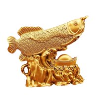 Bothyi - Escultura De Pez Arowana De La Prosperidad Según El Feng Shui, Ideal Para Decorar Mesas, Dormitorios O Como Regalo.