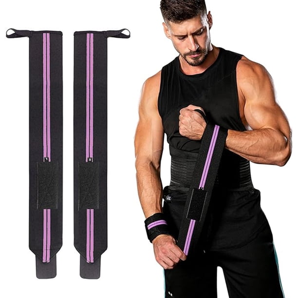 Muñequeras Gym, Transpirable Cómodo Fitness Deportes Muñequera Apoyo Entrenamiento, Muñequera Para Hombres Y Mujeres, Wrist Wraps Con Sujetador De Pulgar, Adecuado Para Entrenamiento