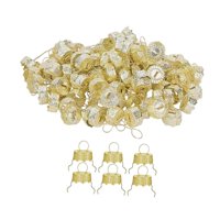 Magideal - 50 Uds. De Adornos Navideños, Tapas, Perchas Navideñas, Decoraciones Diy, Tapa, Cubierta Para Bola De Navidad, Perchas Navideñas, Tapas Para Árbol De Amarillo