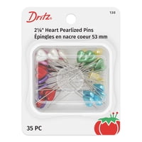 Corazón Perlado Pins Dritz, 35 Unidades, 5,4 Cm
