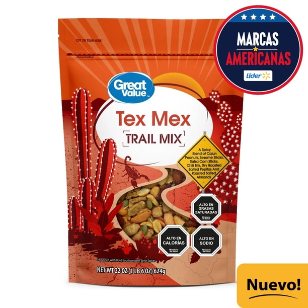 Mix Frutos Secos maní estilo cajú con palitos de sésamo, palitos de maíz con sabor a salsa, trocitos de ají, semillas de calabaza tostadas y saladas y almendras tostadas y saladas., 624 g
