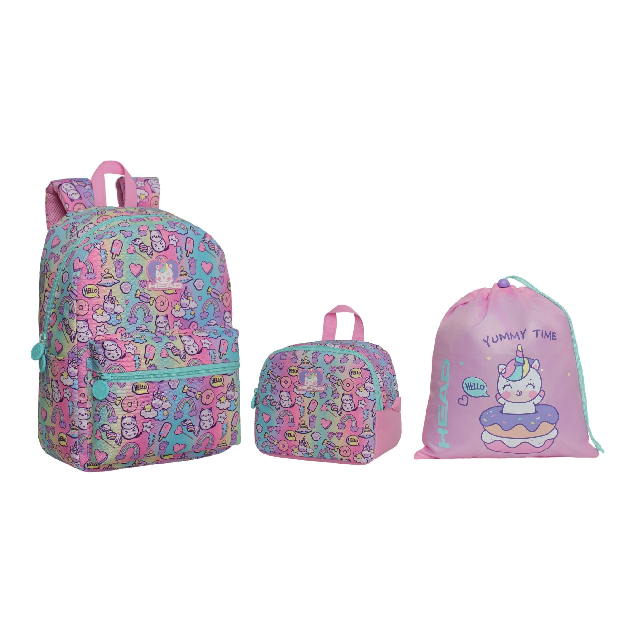 Mochila Pack Kids 2026 Unicorn Faded Multicolor Head