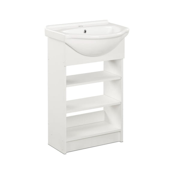 Vanitorio Cannes Melamina Sin Puertas Blanco