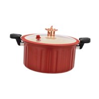 Magideal - Olla De Cocción A Presión Espesa, Olla De Cocción Múltiple De 8L Con Tapa, Olla De Sopa De Cocción Lenta Para Alimentos, Leche, Fideos, Sopa Comercial Rojo