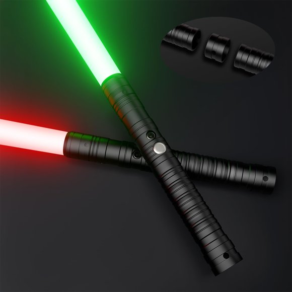 Espadas láser Oueyes Metal Hilt Dueling RGB, 14 colores recargables