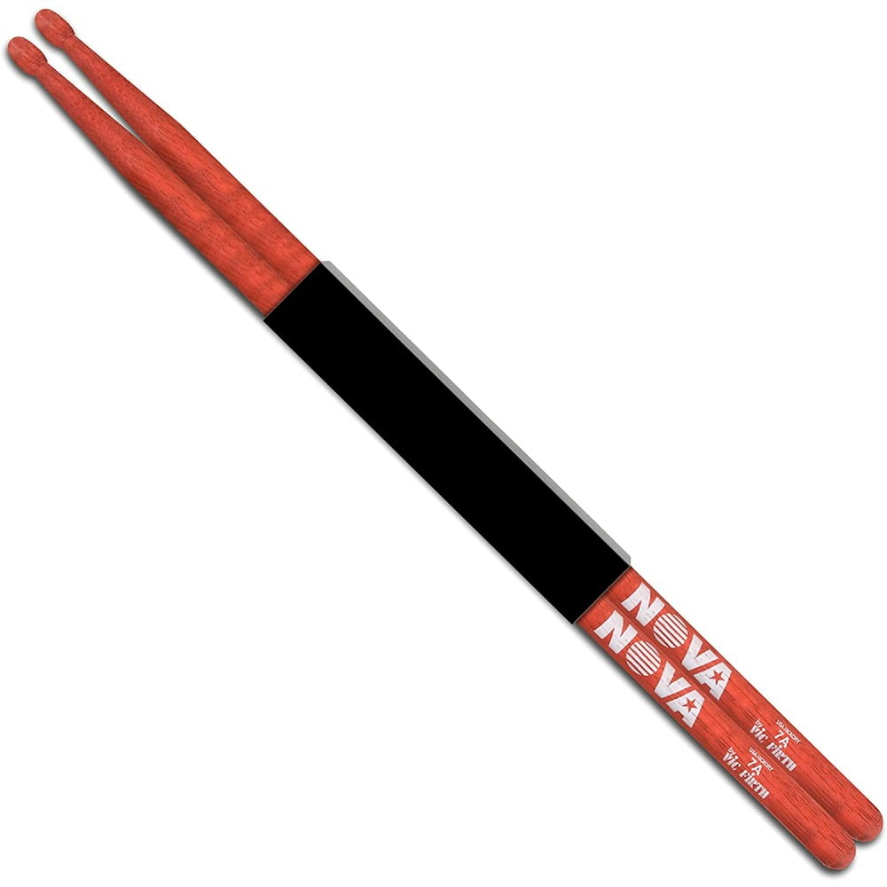 Baqueta Vic Firth 7a Nova Punta De Madera Rojas